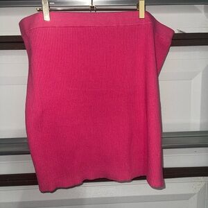 Pink Ribbed Women's Skirt